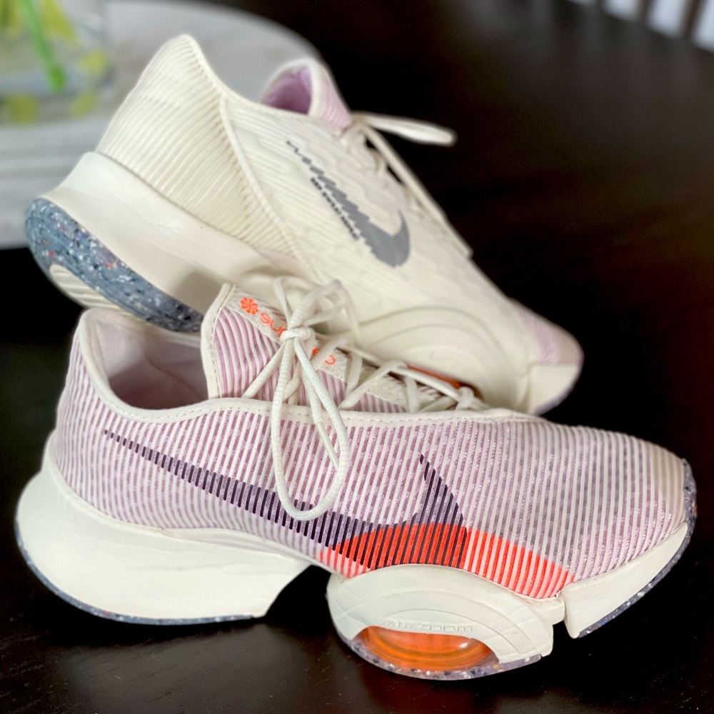 Nike Women's Air Zoom SuperRep 2 Size 8 Training Shoes Cream/Pink